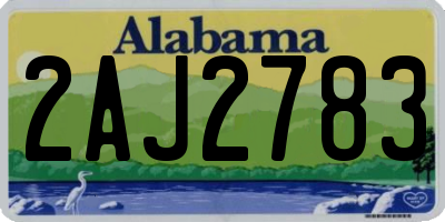 AL license plate 2AJ2783