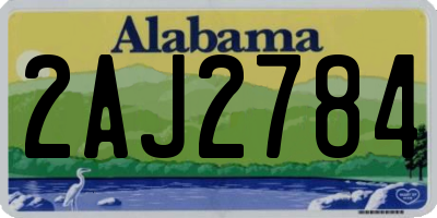 AL license plate 2AJ2784