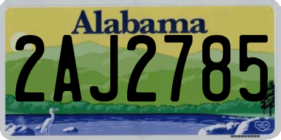 AL license plate 2AJ2785