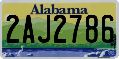 AL license plate 2AJ2786