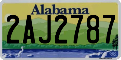 AL license plate 2AJ2787