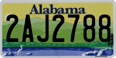 AL license plate 2AJ2788