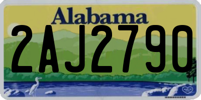 AL license plate 2AJ2790