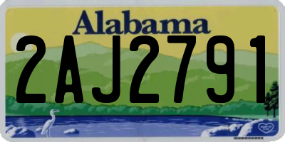 AL license plate 2AJ2791