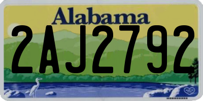 AL license plate 2AJ2792