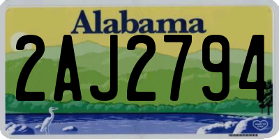 AL license plate 2AJ2794