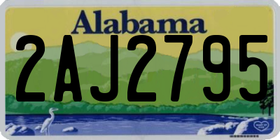 AL license plate 2AJ2795