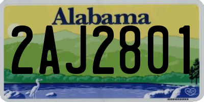 AL license plate 2AJ2801