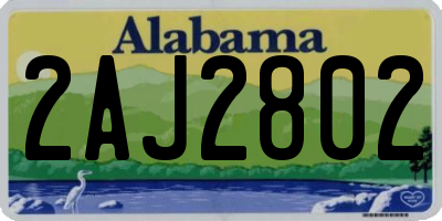 AL license plate 2AJ2802
