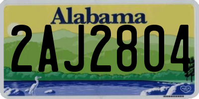 AL license plate 2AJ2804