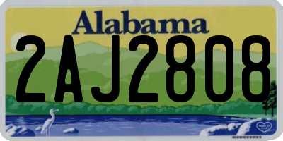 AL license plate 2AJ2808