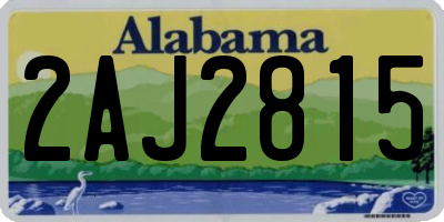 AL license plate 2AJ2815