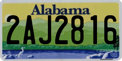 AL license plate 2AJ2816