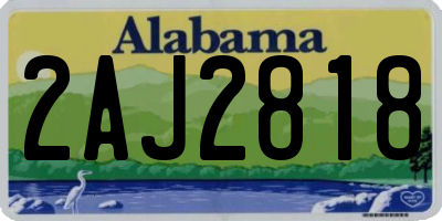 AL license plate 2AJ2818