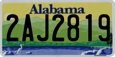 AL license plate 2AJ2819