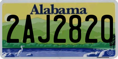 AL license plate 2AJ2820