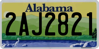AL license plate 2AJ2821