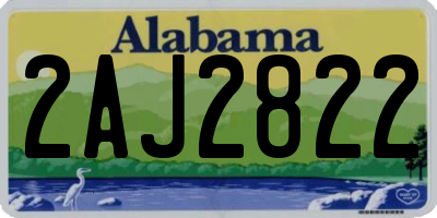 AL license plate 2AJ2822