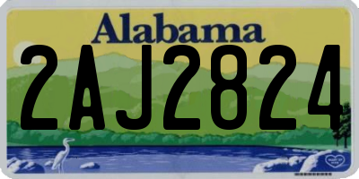 AL license plate 2AJ2824