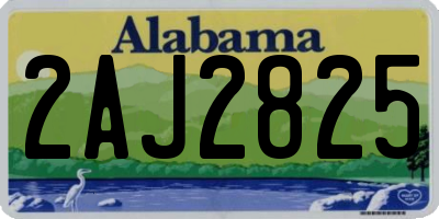 AL license plate 2AJ2825