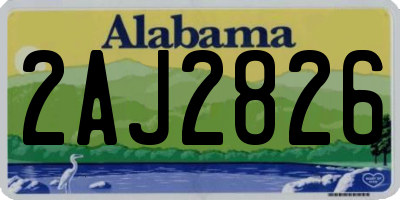 AL license plate 2AJ2826