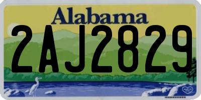AL license plate 2AJ2829