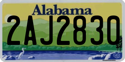 AL license plate 2AJ2830