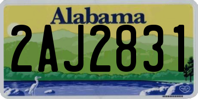 AL license plate 2AJ2831