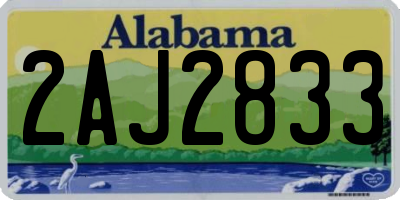 AL license plate 2AJ2833