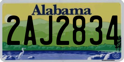 AL license plate 2AJ2834