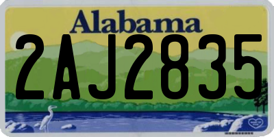 AL license plate 2AJ2835