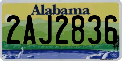 AL license plate 2AJ2836