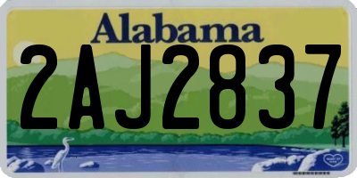 AL license plate 2AJ2837