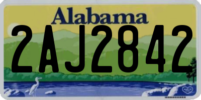 AL license plate 2AJ2842