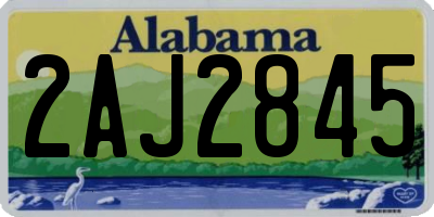 AL license plate 2AJ2845