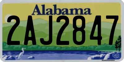 AL license plate 2AJ2847