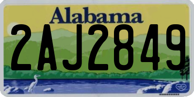 AL license plate 2AJ2849