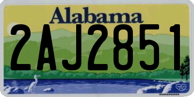 AL license plate 2AJ2851