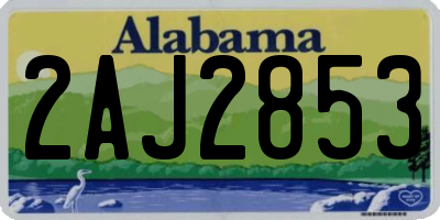 AL license plate 2AJ2853