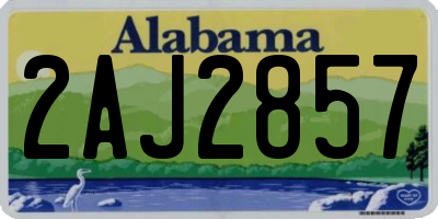 AL license plate 2AJ2857
