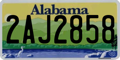 AL license plate 2AJ2858