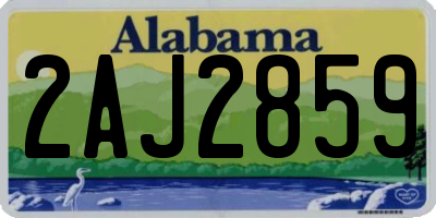 AL license plate 2AJ2859