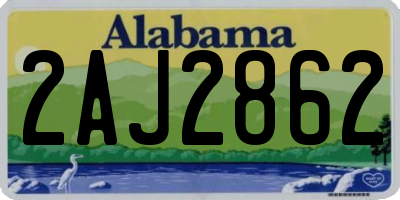 AL license plate 2AJ2862