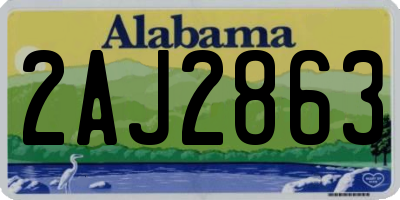 AL license plate 2AJ2863