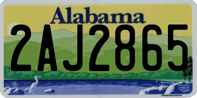 AL license plate 2AJ2865