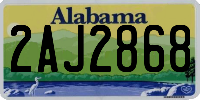 AL license plate 2AJ2868