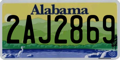 AL license plate 2AJ2869