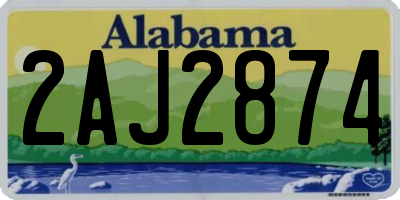 AL license plate 2AJ2874