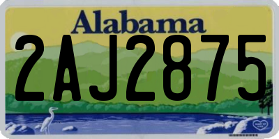 AL license plate 2AJ2875