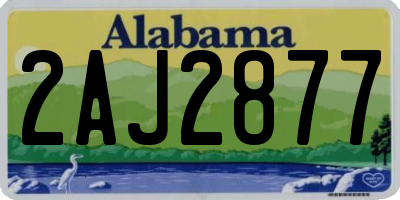 AL license plate 2AJ2877